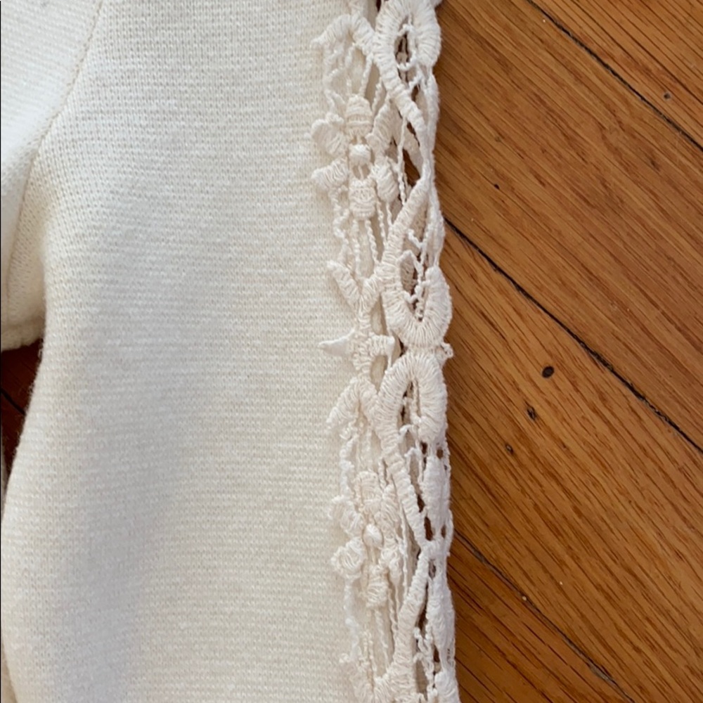 Anthropologie Knitted & Knotted Cream Sweater - Picture 3 of 8